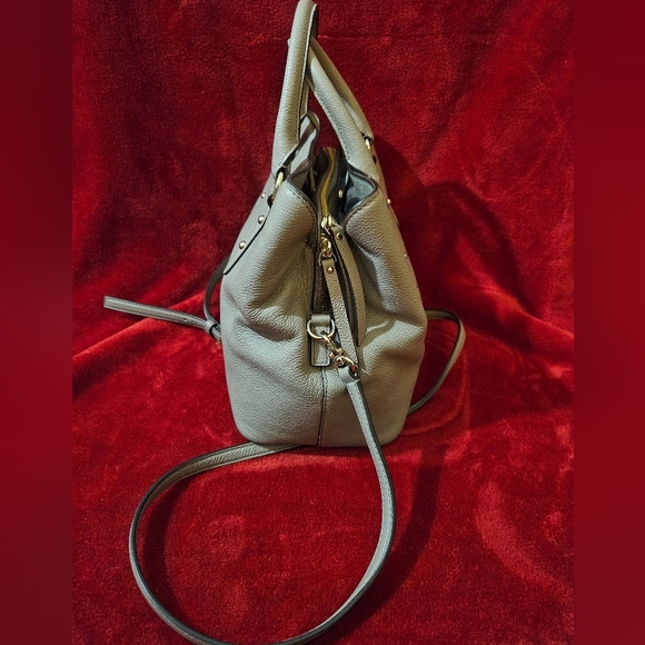 Kate Spade Gray Pebble Leather Larchmont Avenue Evangelie Satchel - Picture 5 of 14